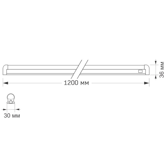Фітосвітильник VIDEX LED Fito T8 1.2M 20W (VL-T8FF-2012B)
