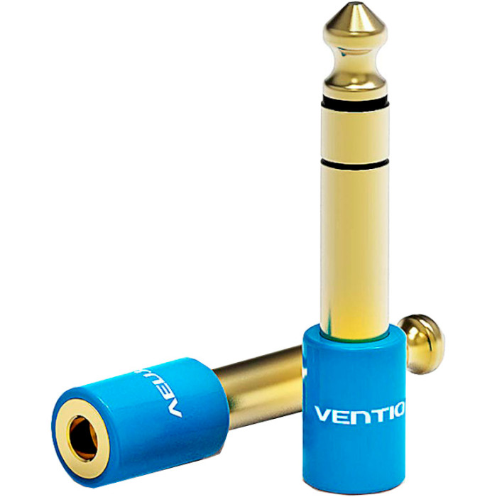 Адаптер VENTION jack 6.35 мм - mini-jack 3.5 мм Blue (VAB-S01-L)