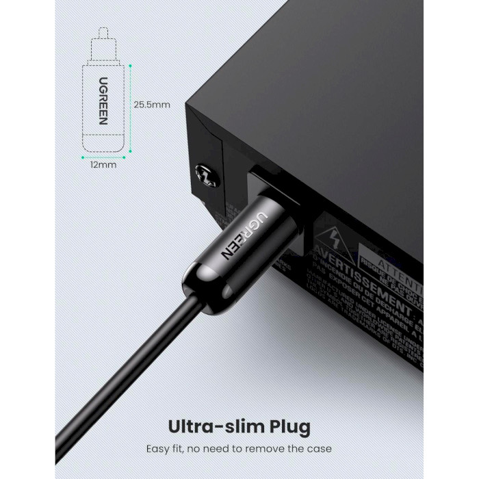 Кабель оптичний (аудіо) UGREEN AV122 TOSLINK 1.5м Black (70891)