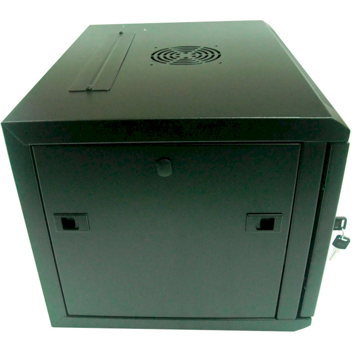 Настінна шафа 19" HYPERNET WMNC-30-4U-Flat-AC-Black (4U, 600x300мм, RAL9005)