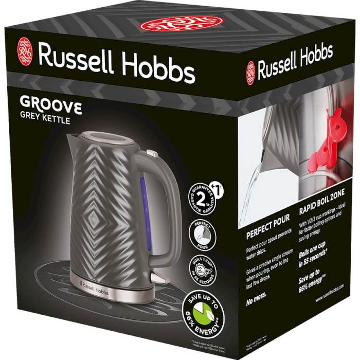 Электрочайник RUSSELL HOBBS Groove Gray (26382-70)
