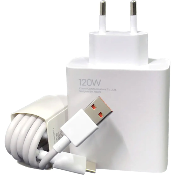 Зарядное устройство XIAOMI 120W Charging Combo White w/Type-C cable (BHR6034EU)