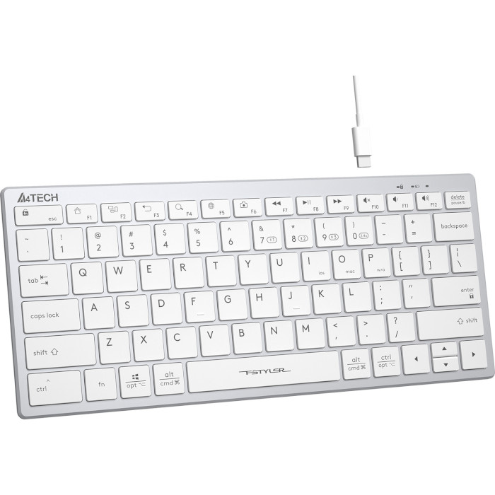 Клавиатура беспроводная A4TECH Fstyler FBX51C White