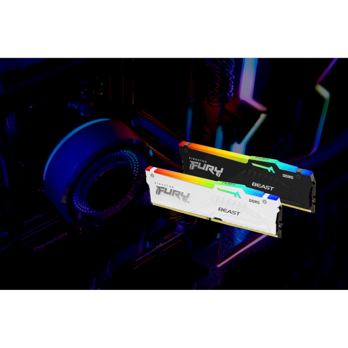 Модуль пам'яті KINGSTON FURY Beast RGB EXPO White DDR5 5600MHz 16GB (KF556C36BWEA-16)