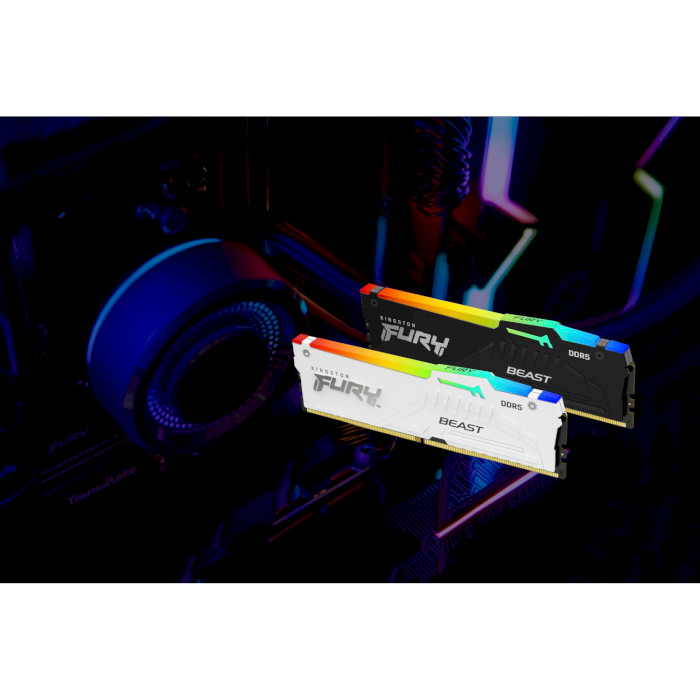 Модуль пам'яті KINGSTON FURY Beast RGB White DDR5 5200MHz 32GB (KF552C40BWA-32)