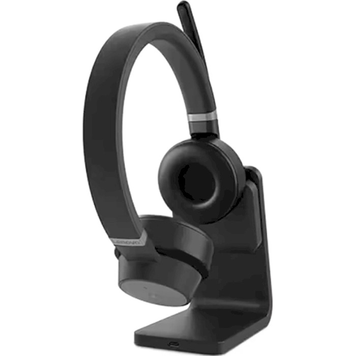 Гарнитура беспроводная LENOVO Go Wireless ANC Headset with Charging Stand Thunder Black (4XD1C99222)