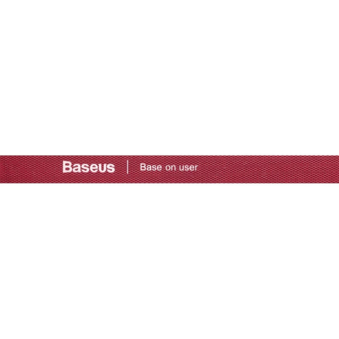 Органайзер для проводів BASEUS Rainbow Circle Velcro Strap 3м червона (ACMGT-F09)