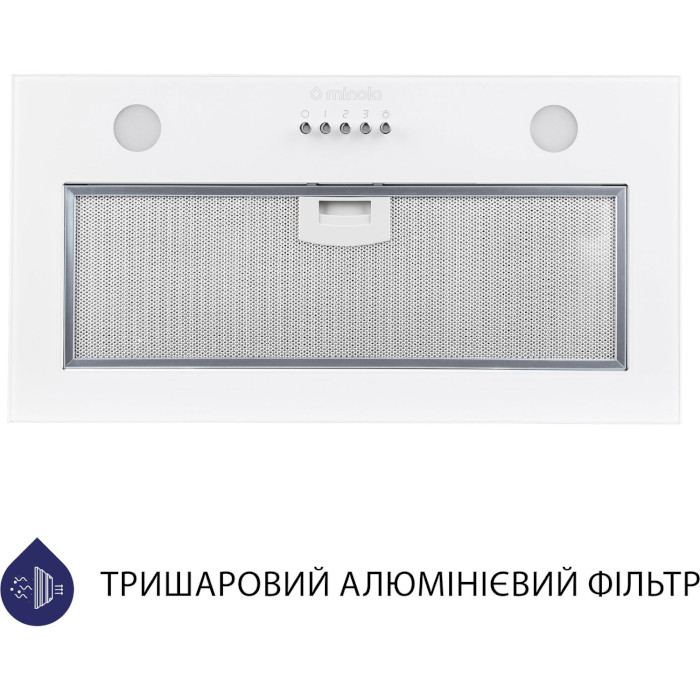 Витяжка MINOLA HBI 5262 WH Glass 700 LED