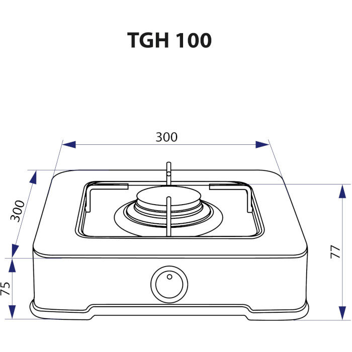 Настільна газова плита MINOLA TGH 100 BL