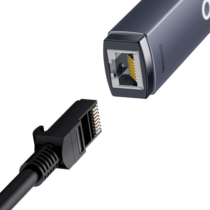 Сетевой адаптер BASEUS Lite Series RJ-45 LAN Port Ethernet Adapter Gray (WKQX000013)