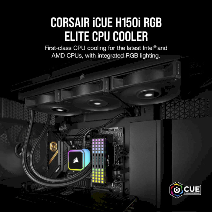 Система водяного охолодження CORSAIR iCUE H150i Elite RGB (CW-9060060-WW)
