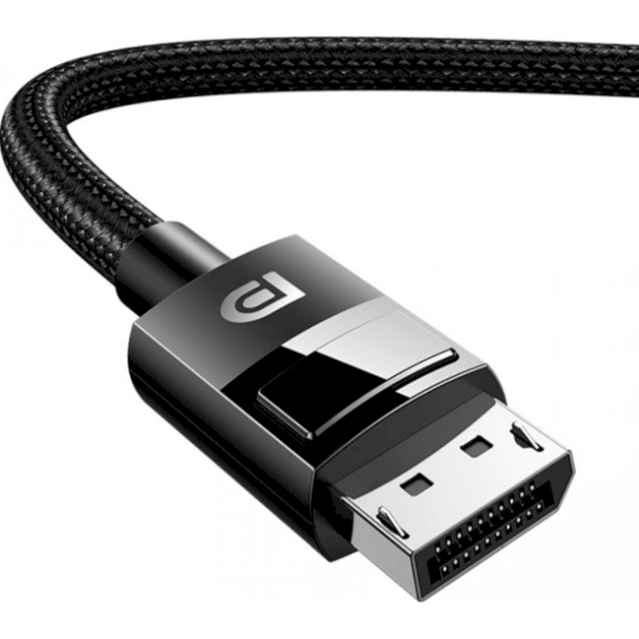 Кабель UGREEN DP114 DP1.4 Male to Male Plastic Case Braided Cable DisplayPort 1м Black (80390)