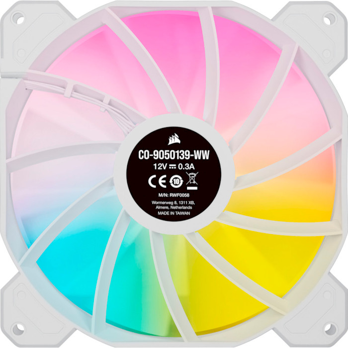 Комплект вентиляторів CORSAIR iCUE SP140 RGB Pro Performance White 2-Pack (CO-9050139-WW)