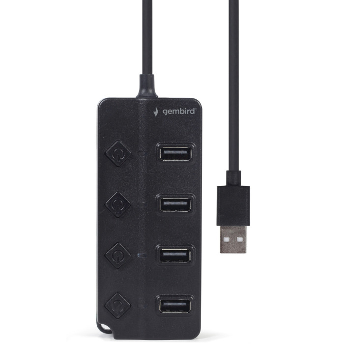 USB хаб с выключателями GEMBIRD UHB-U2P4P-01 Black