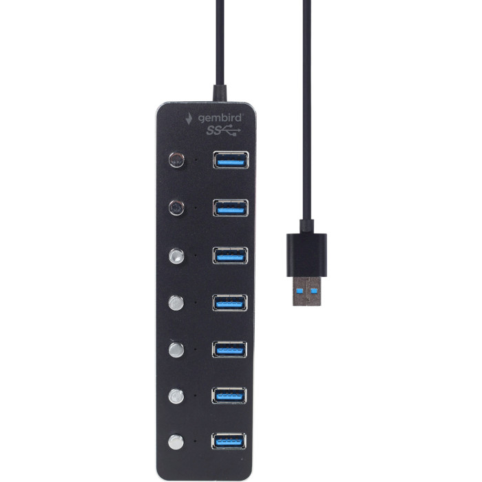 USB хаб с выключателями GEMBIRD UHB-U3P7P-01 Black