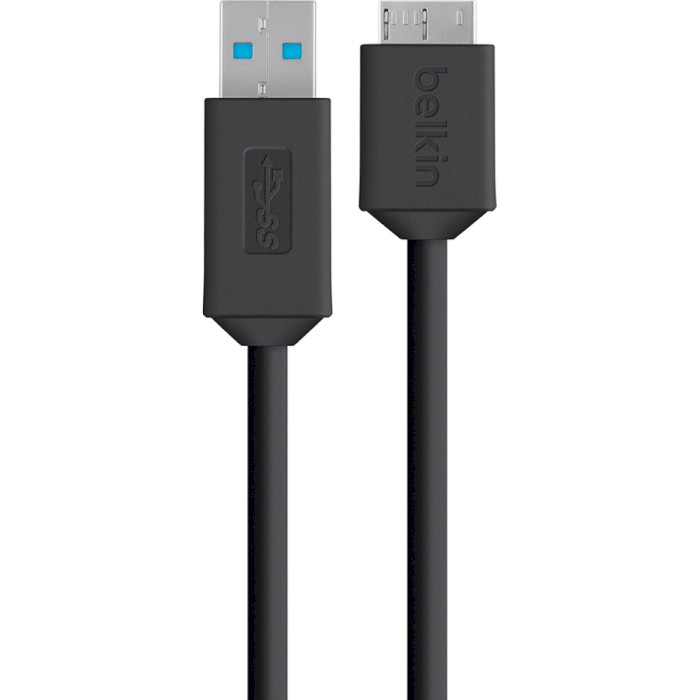 Кабель BELKIN SuperSpeed USB-A 3.0 to Micro-B 0.9м Black (F3U166BT03-BLK)