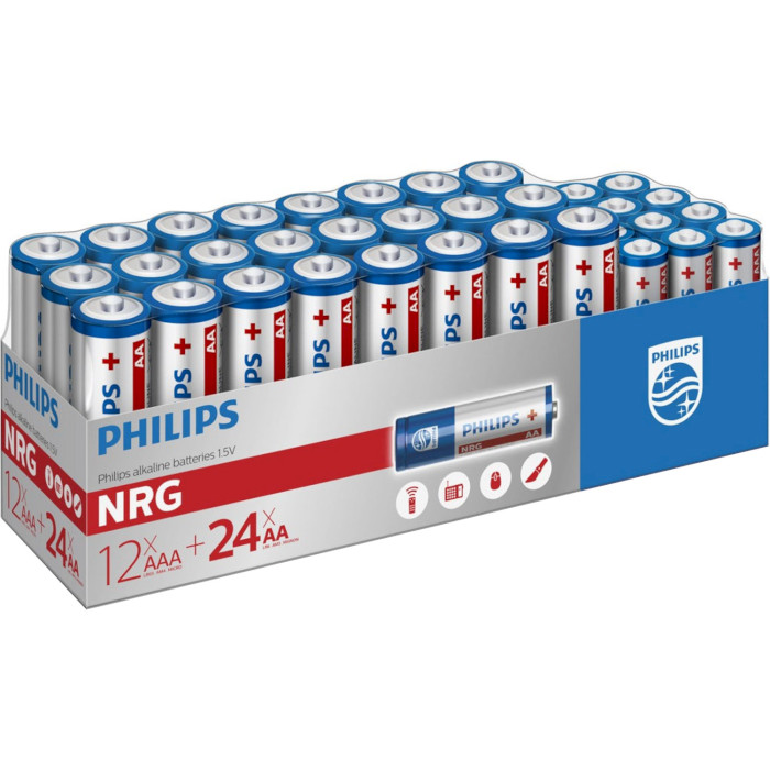 Батарейка AA+AAA PHILIPS Power Alkaline 24xAA + 12xAAA (LR036G36W/10)
