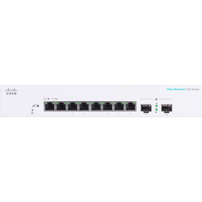 Комутатор CISCO CBS220-8T-E-2G-EU