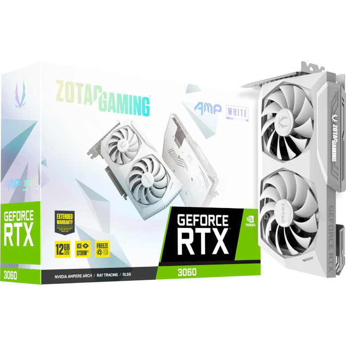 Відеокарта ZOTAC Gaming GeForce RTX 3060 AMP White Edition (ZT-A30600F-10P)
