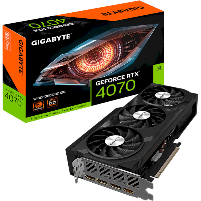 Відеокарта GIGABYTE GeForce RTX 4070 Windforce OC 12G (GV-N4070WF3OC-12GD)