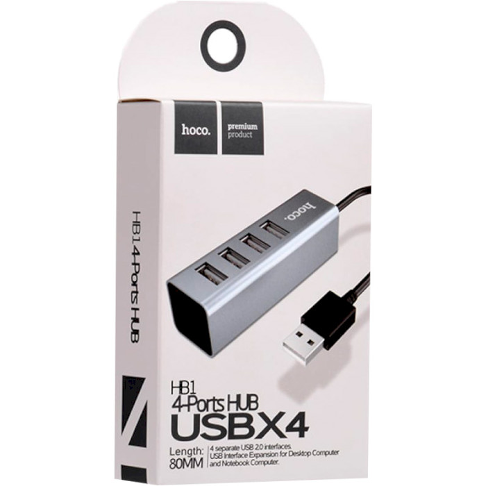 USB хаб HOCO HB1 4xUSB-A Tarnish