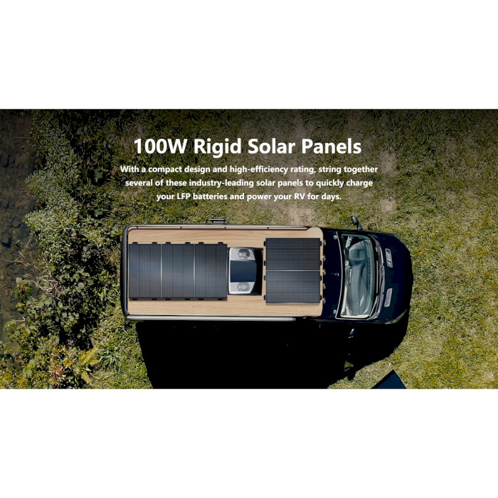 Портативна сонячна панель ECOFLOW Rigid Solar Panel 100W (SOLAR100WRIGID)