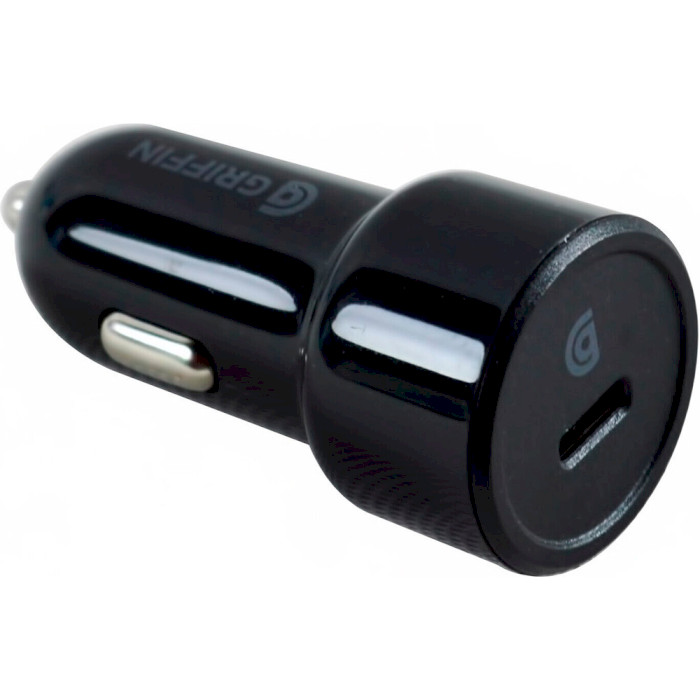 Автомобильное зарядное устройство GRIFFIN Single Port 15W, 1xUSB-C, Car Charger Black w/Type-C to Type-C cable