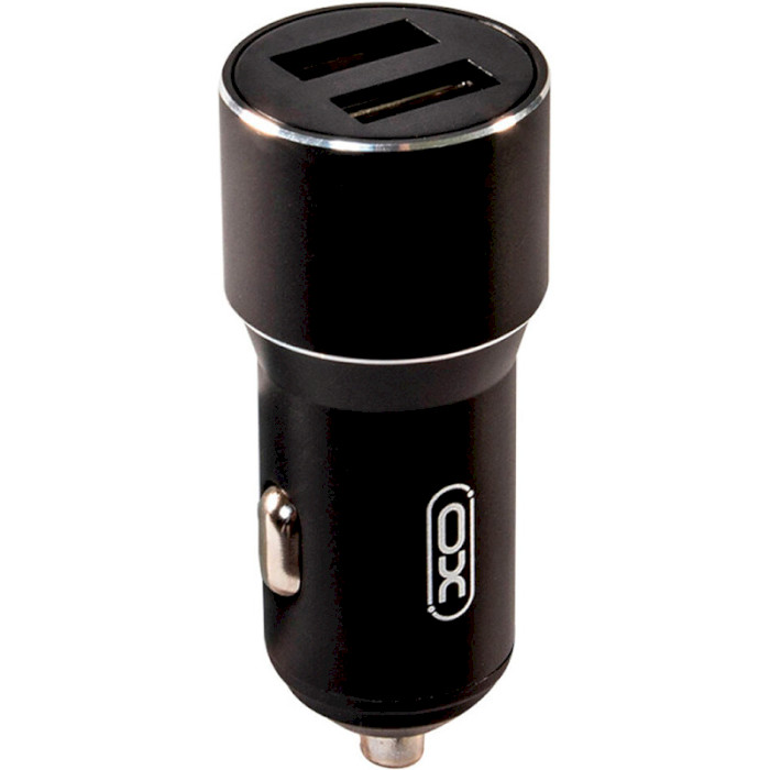 Автомобільний зарядний пристрій XO CC30 Metal 2xUSB-A, 2.4A Car Charger Black (XO-CC30-BK)