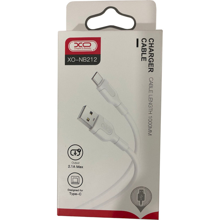 Кабель XO NB212 USB-A to Type-C 1м White
