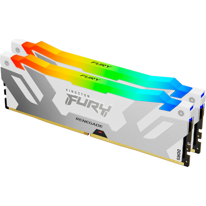 Модуль памяти KINGSTON FURY Renegade RGB White/Silver DDR5 6000MHz 64GB Kit 2x32GB (KF560C32RSAK2-64)