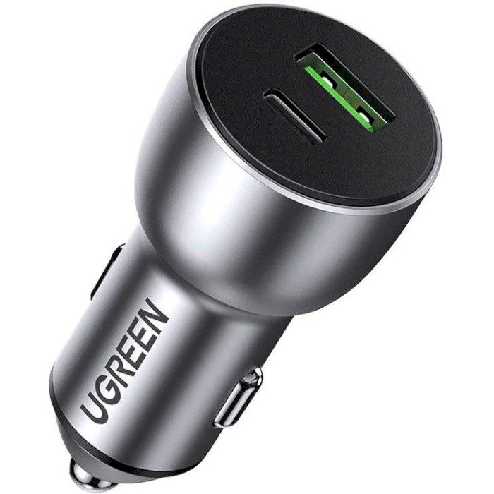 Автомобільний зарядний пристрій UGREEN CD213 36W 1xUSB-A, 1xUSB-C, QC3.0, PD3.0 Car Charger Gray (60980)