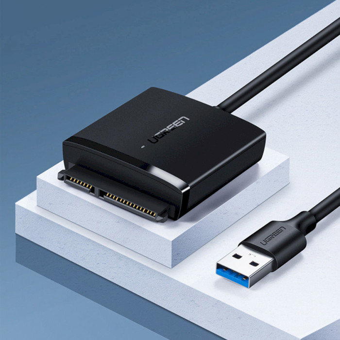 Адаптер UGREEN CM257 SATA to USB-A Adapter для HDD/SSD 2.5"/3.5" SATA to USB 3.0 Black (60561)