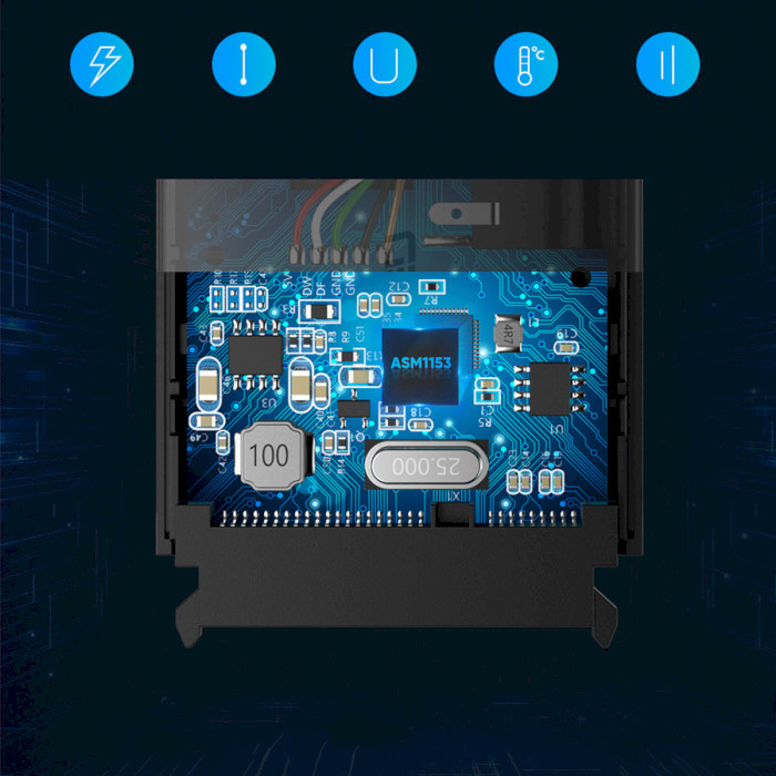 Адаптер UGREEN CM257 SATA to USB-A Adapter для HDD/SSD 2.5"/3.5" SATA to USB 3.0 Black (60561)