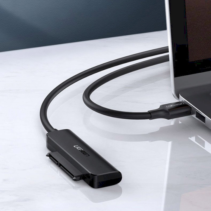 Адаптер UGREEN CM321 SATA to USB-C Cable 0.5m 2.5" SATA to USB 3.0 Black (70610)