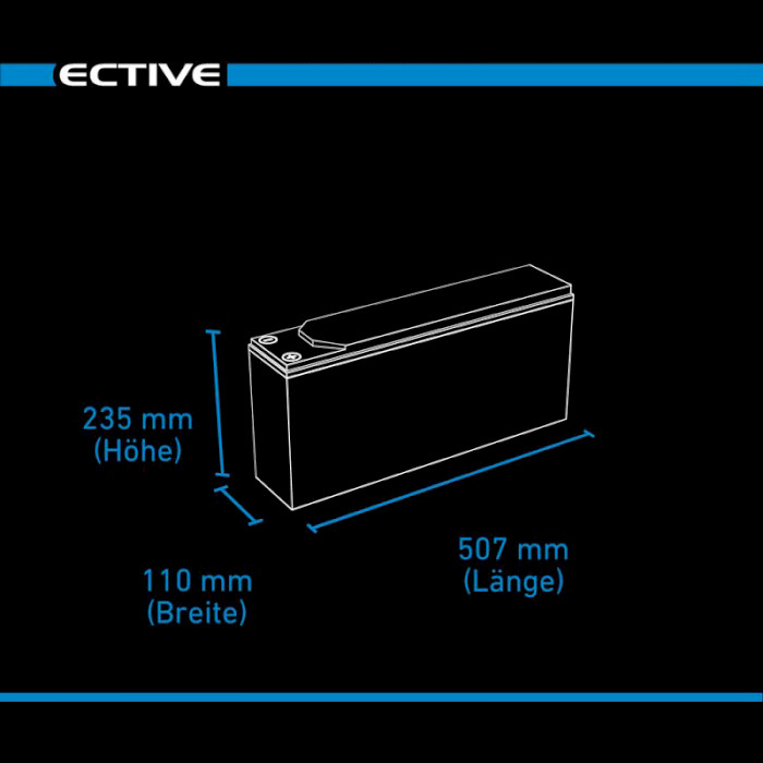 Аккумуляторная батарея ECTIVE DC 125 GEL Deep Cycle Slim (12В, 125Ач) (TN3916)