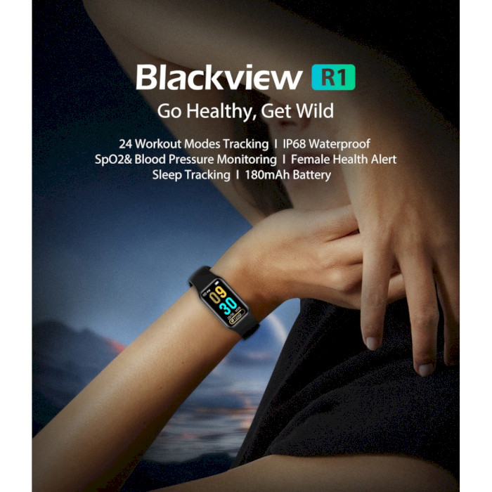 Смарт-часы BLACKVIEW R1 42mm Black
