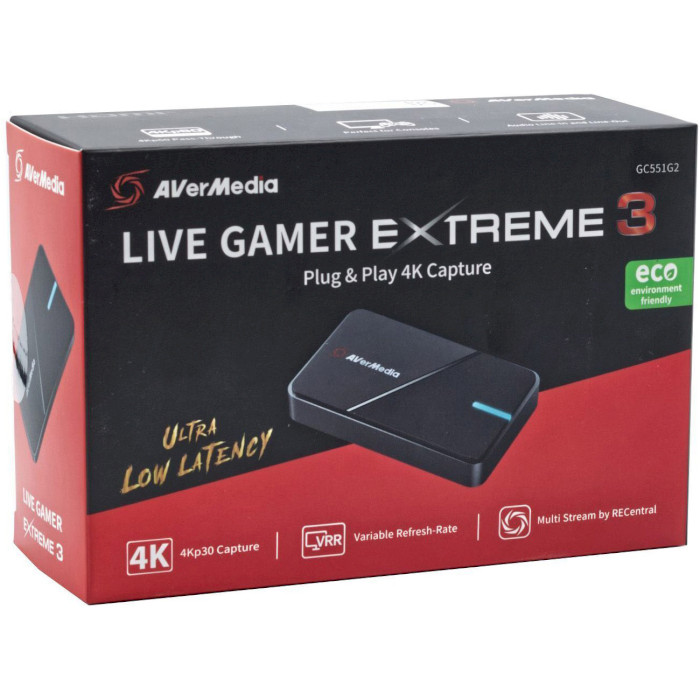 Пристрій відеозахвату AVERMEDIA Live Gamer Extreme 3 GC551G2 (61GC551G20BK)