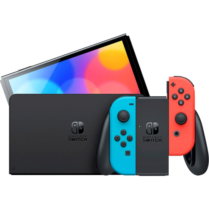 Игровая приставка NINTENDO Switch OLED Neon Blue/Neon Red Set (045496453442)