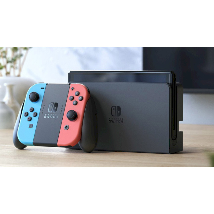 Игровая приставка NINTENDO Switch OLED Neon Blue/Neon Red Set (045496453442)