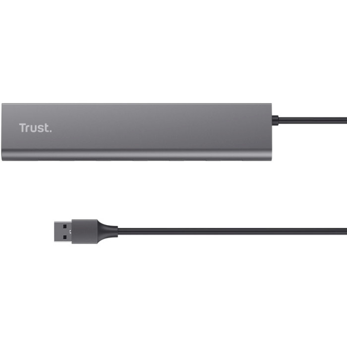 USB-хаб TRUST Halyx 7-port USB 3.2 Gen1 Hub Gray (24967)
