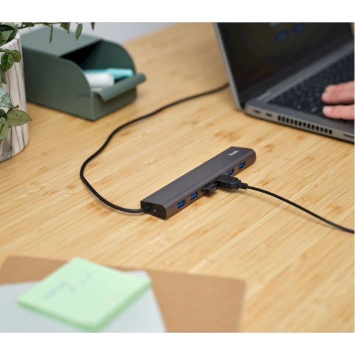 USB-хаб TRUST Halyx 7-port USB 3.2 Gen1 Hub Gray (24967)