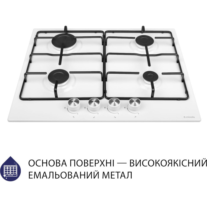 Варочная поверхность газовая MINOLA MGM 61404 WH