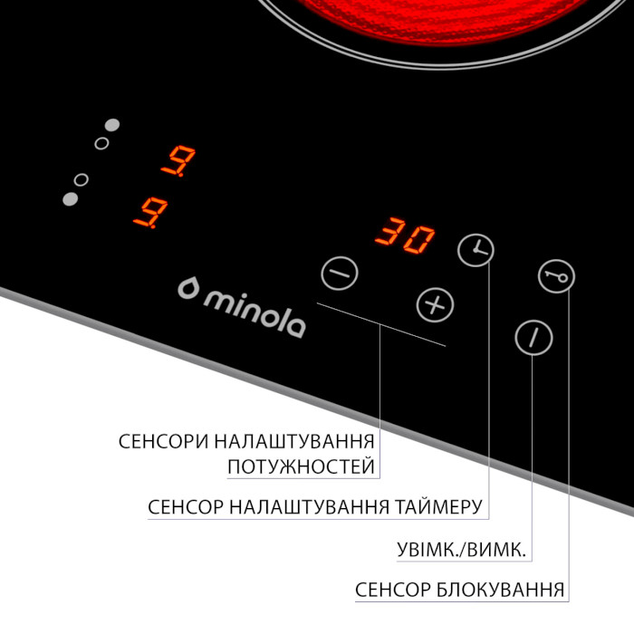 Варильна поверхня електрична MINOLA MVH 3034 KBL