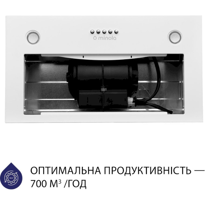 Вытяжка MINOLA HBI 5227 WH 700 LED