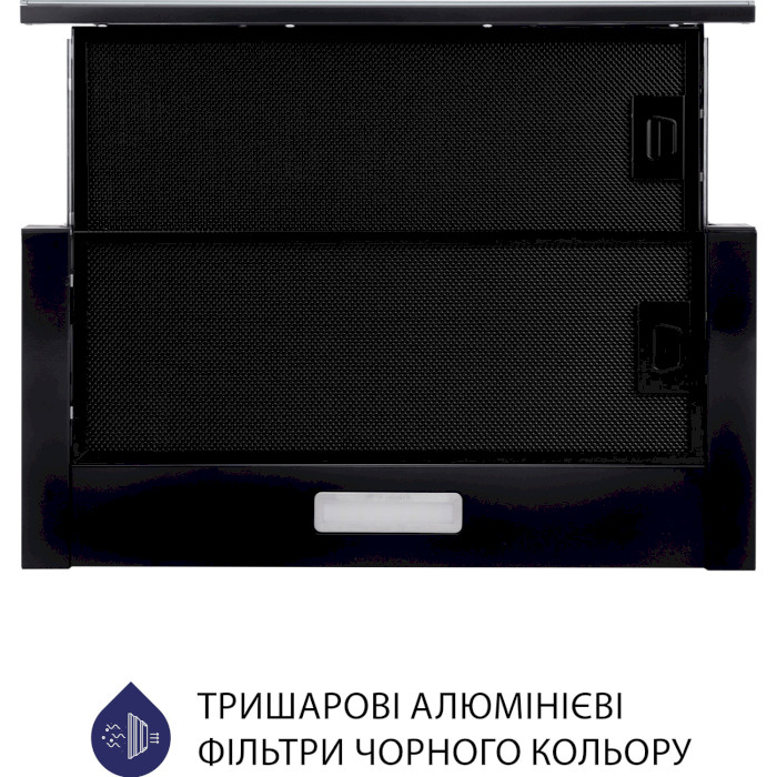 Витяжка MINOLA HTLS 6634 BLF 1000 LED Glass