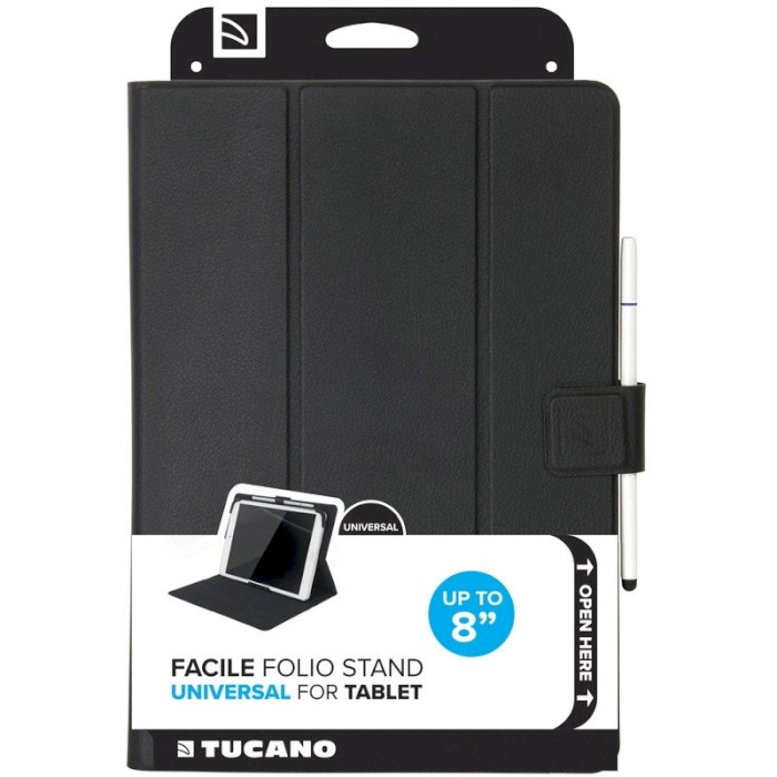 Обложка для планшета TUCANO Facile Plus Universal 8" Black (TAB-FAP8-BK)