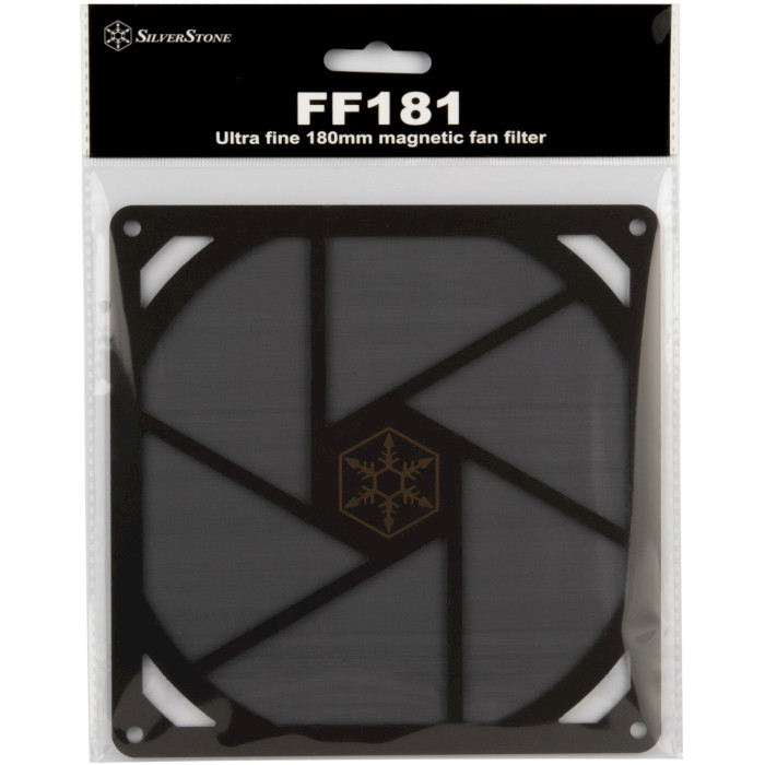 Пиловий магнітний фільтр SILVERSTONE FF181 Ultra Fine 180mm Magnetic Fan Filter Black (SST-FF181B)