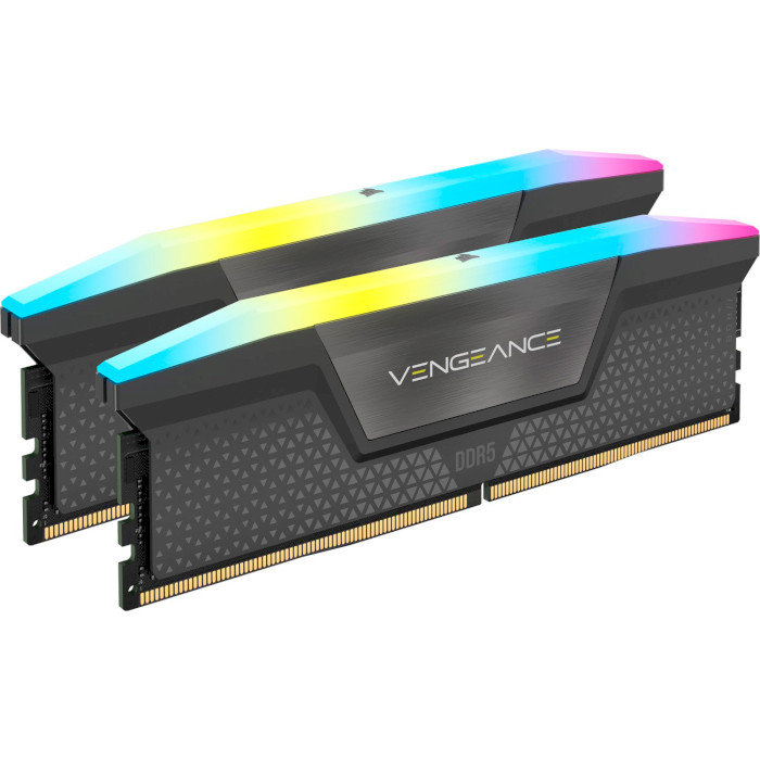 Модуль памяти CORSAIR Vengeance RGB Cool Gray DDR5 5200MHz 32GB Kit 2x16GB (CMH32GX5M2B5200Z40K)