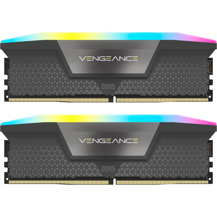 Модуль памяти CORSAIR Vengeance RGB Cool Gray DDR5 5200MHz 32GB Kit 2x16GB (CMH32GX5M2B5200Z40K)