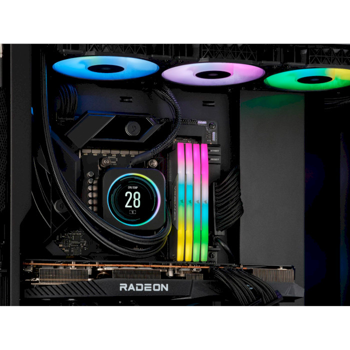 Модуль памяти CORSAIR Vengeance RGB Cool Gray DDR5 5200MHz 32GB Kit 2x16GB (CMH32GX5M2B5200Z40K)